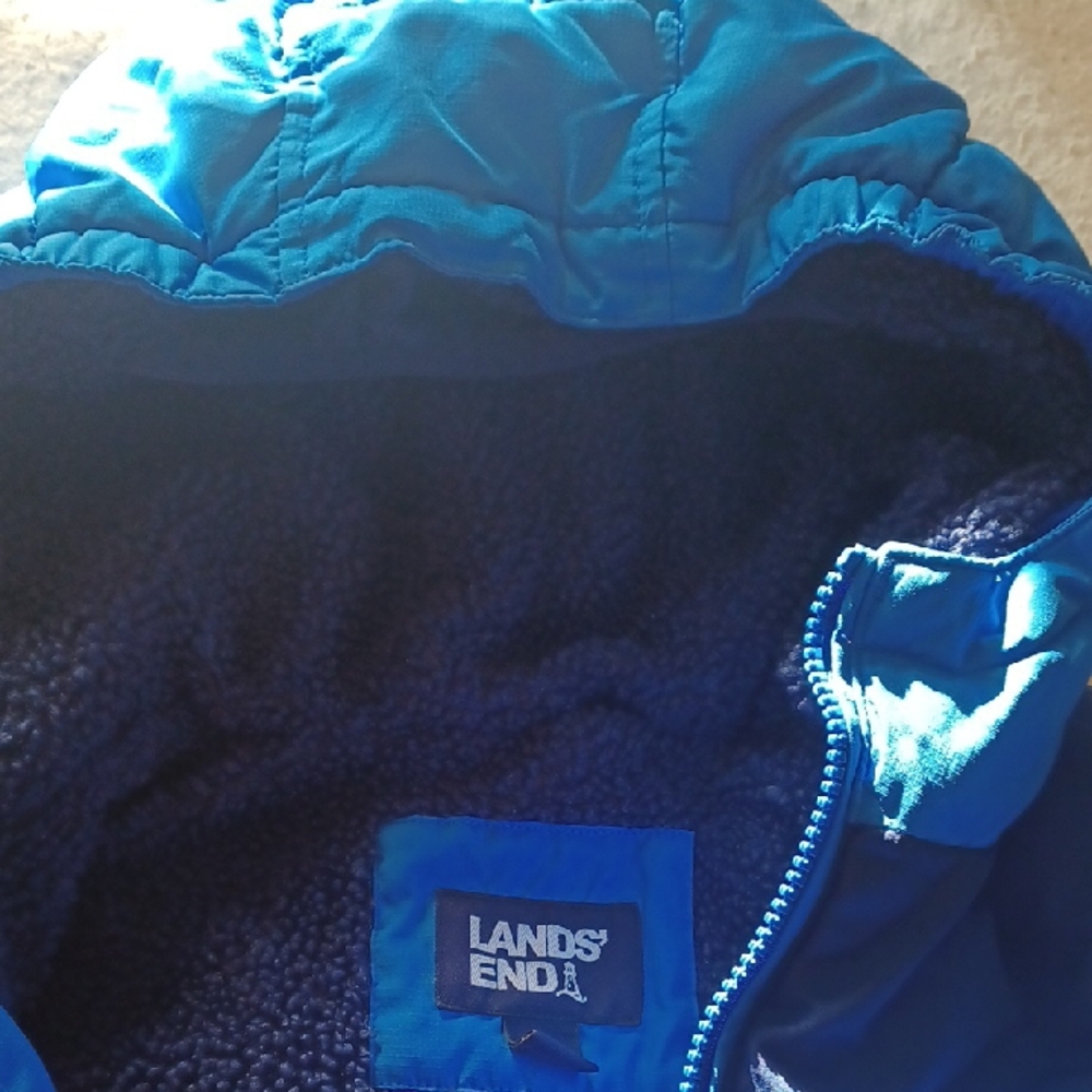 Lands' End Vibrant Blue Fleece-Lined Jacket